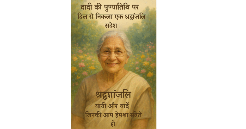 Dadi ki Punytithi Par Shradhanjali Sandesh: दिल से निकला एक श्रद्धांजलि संदेश